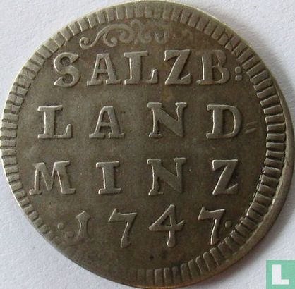 Salzburg 4 kreuzer 1747 - Afbeelding 1