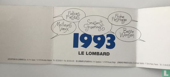 Kerstkaart Le Lombard 1993 - Afbeelding 2