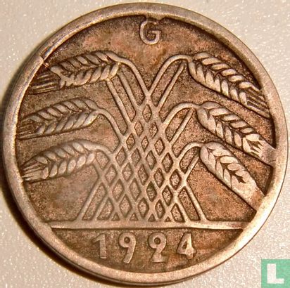 Empire allemand 5 rentenpfennig 1924 (G) - Image 1