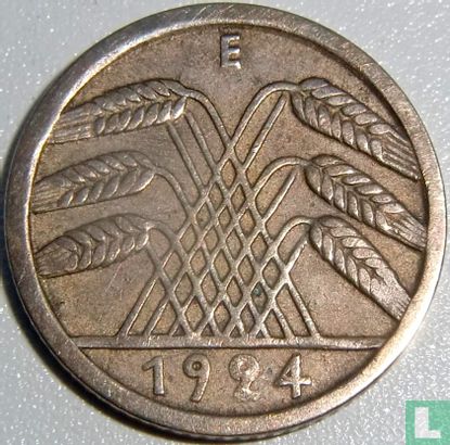 Duitse Rijk 5 reichspfennig 1924 (E) - Afbeelding 1