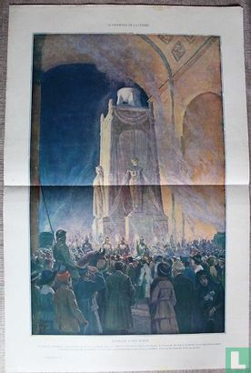 Hommage à nos morts au pied du cénotaphe érigé sous l'arc de triomphe en 1919