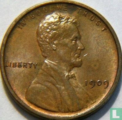 États-Unis 1 cent 1909 (Lincoln - sans lettre - avec VDB - type 1) - Image 1