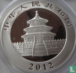 China 10 yuan 2012 (kleurloos) "Panda" - Afbeelding 1