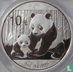 Chine 10 yuan 2012 (non coloré) "Panda" - Image 2