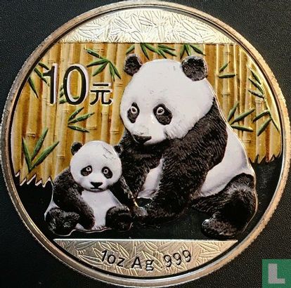 China 10 yuan 2012 (gekleurd) "Panda" - Afbeelding 2