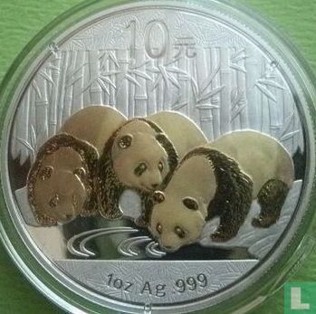 China 10 Yuan 2013 (gefärbt) "Panda" - Bild 2
