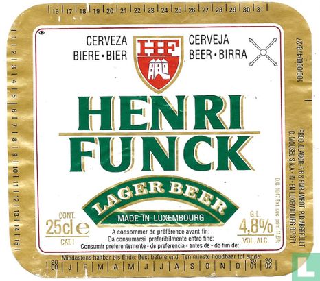 Henri Funck Lager Beer