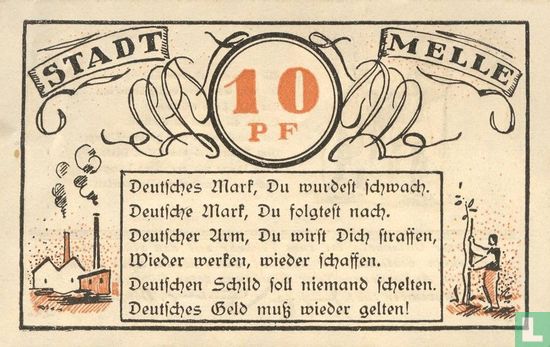 Melle 10 Pfennig - Image 1