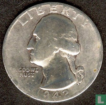 États-Unis ¼ dollar 1942 (D) - Image 1