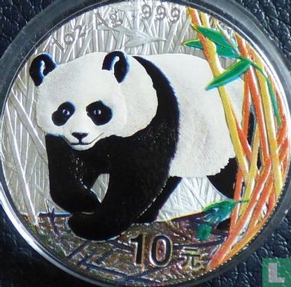 China 10 yuan 2002 (gekleurd) "Panda" - Afbeelding 2