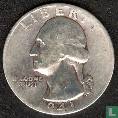 États-Unis ¼ dollar 1941 (D) - Image 1