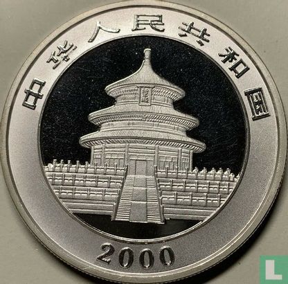 China 10 yuan 2000 (PROOF - zilver) "Panda" - Afbeelding 1