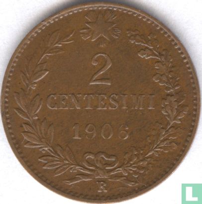 Italië 2 centesimi 1906 (misslag) - Afbeelding 1