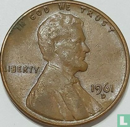 United States 1 cent 1961 (D - misstrike) - Image 1