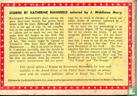Selected short stories of Katherine Mansfield - Afbeelding 2