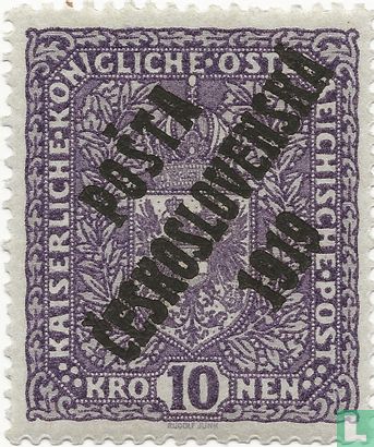 Austrian Crown with overprint - Image 1