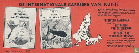 De internationale carrière van Kuifje