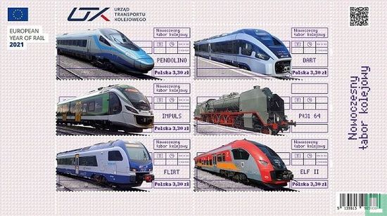 Modernes Schienenfahrzeug - Europäisches Jahr der Schiene 2021
