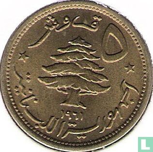 Liban 5 piastres 1961 - Image 2
