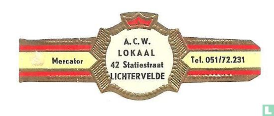 A.C.W. lokaal 42 Statiestraat Lichtervelde - Mercator - Tel. 051/72.231 - Bild 1