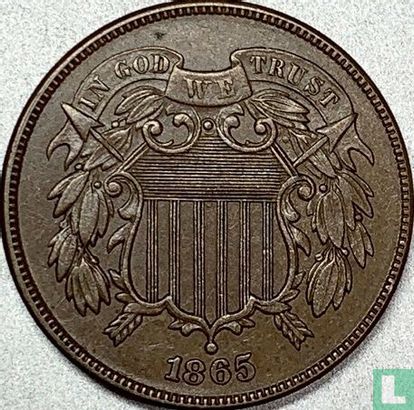 United States 2 cents 1865 (type 1) - Image 1