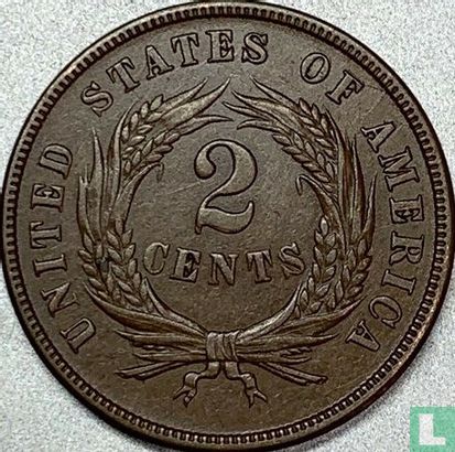 United States 2 cents 1865 (type 1) - Image 2