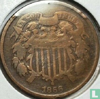 Verenigde Staten 2 cents 1866 - Afbeelding 1