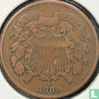 États-Unis 2 cents 1869 (type 1) - Image 1
