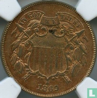 United States 2 cents 1869 (type 2) - Image 1