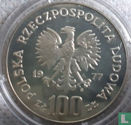 Polen 100 zlotych 1977 (PROOF) "Henryk Sienkiewicz" - Afbeelding 1