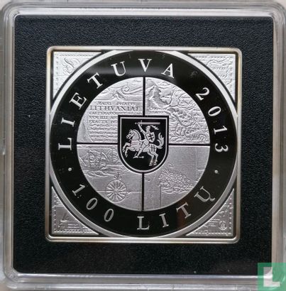 Lithuania 100 litu 2013 (PROOF) "400th anniversary of the issuance of the first map of the Grand Duchy of Lithuania" - Image 1