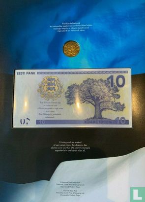 Estland 1 kroon 2008 (folder) "90th anniversary of the Republic of Estonia" - Afbeelding 2