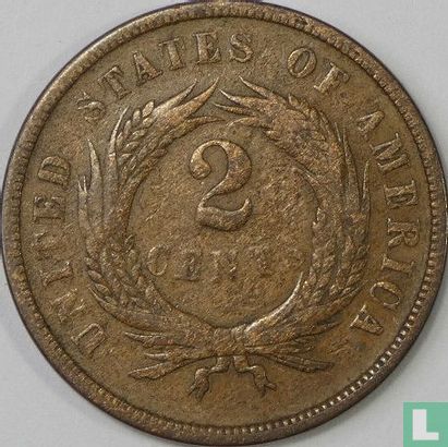 États-Unis 2 cents 1867 (type 1) - Image 2