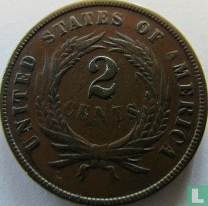 États-Unis 2 cents 1868 - Image 2