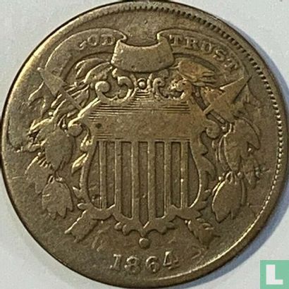 United States 2 cents 1864 (type 2) - Image 1