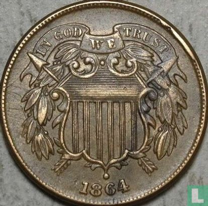 United States 2 cents 1864 (type 1) - Image 1