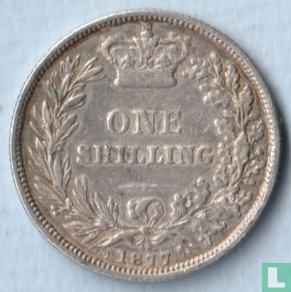 United Kingdom 1 shilling 1877 - Image 1