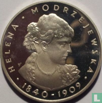 Poland 100 zlotych 1975 (PROOF) "Helena Modrzejewska" - Image 2
