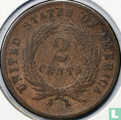 États-Unis 2 cents 1871 - Image 2