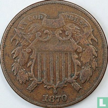 États-Unis 2 cents 1870 - Image 1