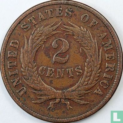 États-Unis 2 cents 1870 - Image 2
