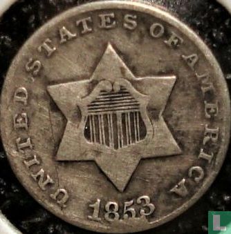 United States 3 cents 1853 - Image 1