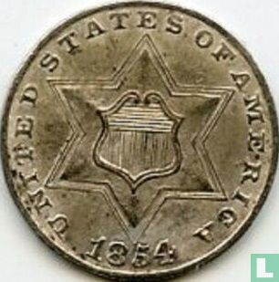 Vereinigte Staaten 3 Cent 1854 - Bild 1