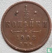 Rusland ½ kopek 1908 - Afbeelding 1
