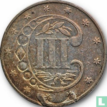 Verenigde Staten 3 cents 1867 (zilver) - Afbeelding 2