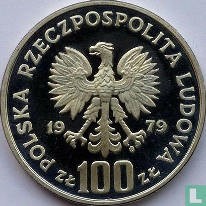 Polen 100 zlotych 1979 (PROOF) "Lynx" - Afbeelding 1