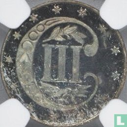 United States 3 cents 1863 - Image 2