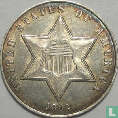United States 3 cents 1862 - Image 1