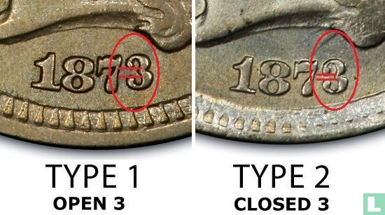 United States 3 cents 1873 (type 1) - Image 3
