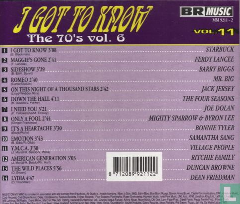 I Got to Know the 70's Vol. 6 - Afbeelding 2